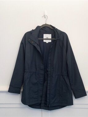 O'Neill Navy Hooded Lightweight Rain Jacket Medium Outdoor Travel Windbreaker